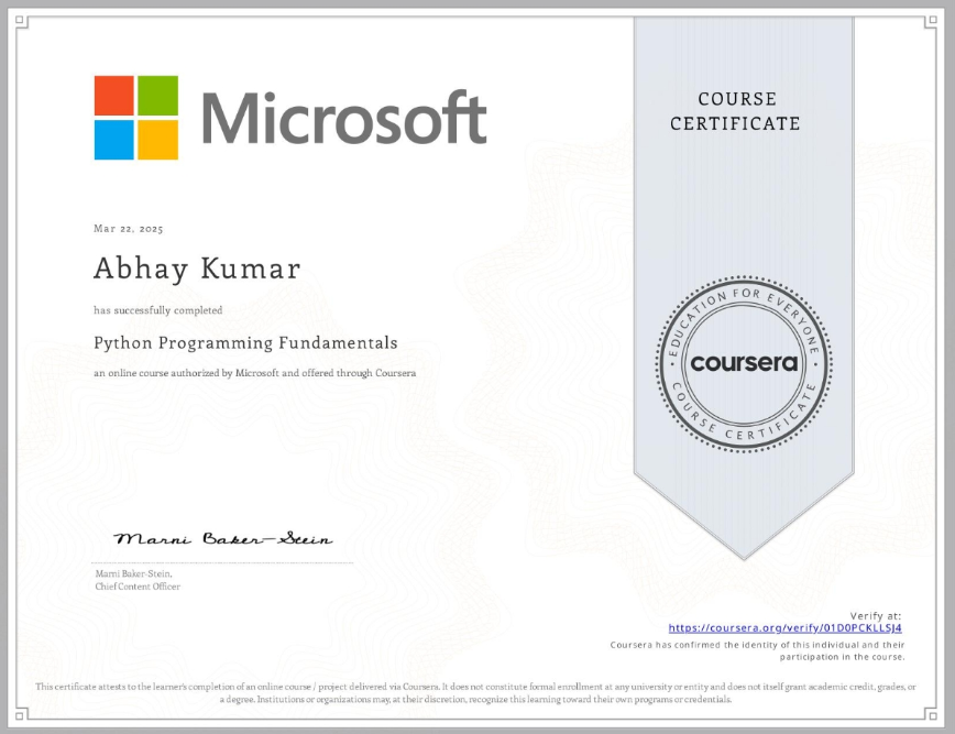 Fundamental of Python